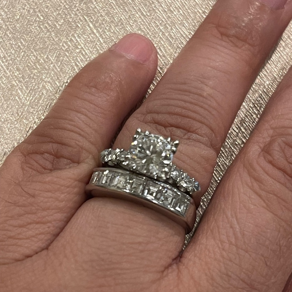 Platinum wedding set